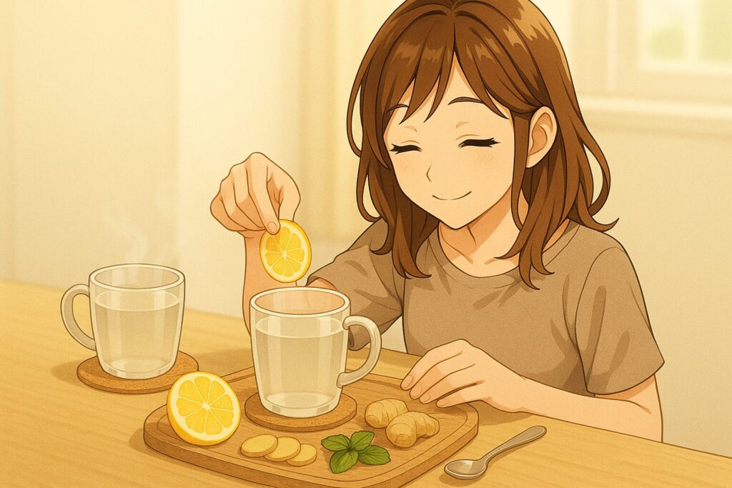 白湯の温度・味変